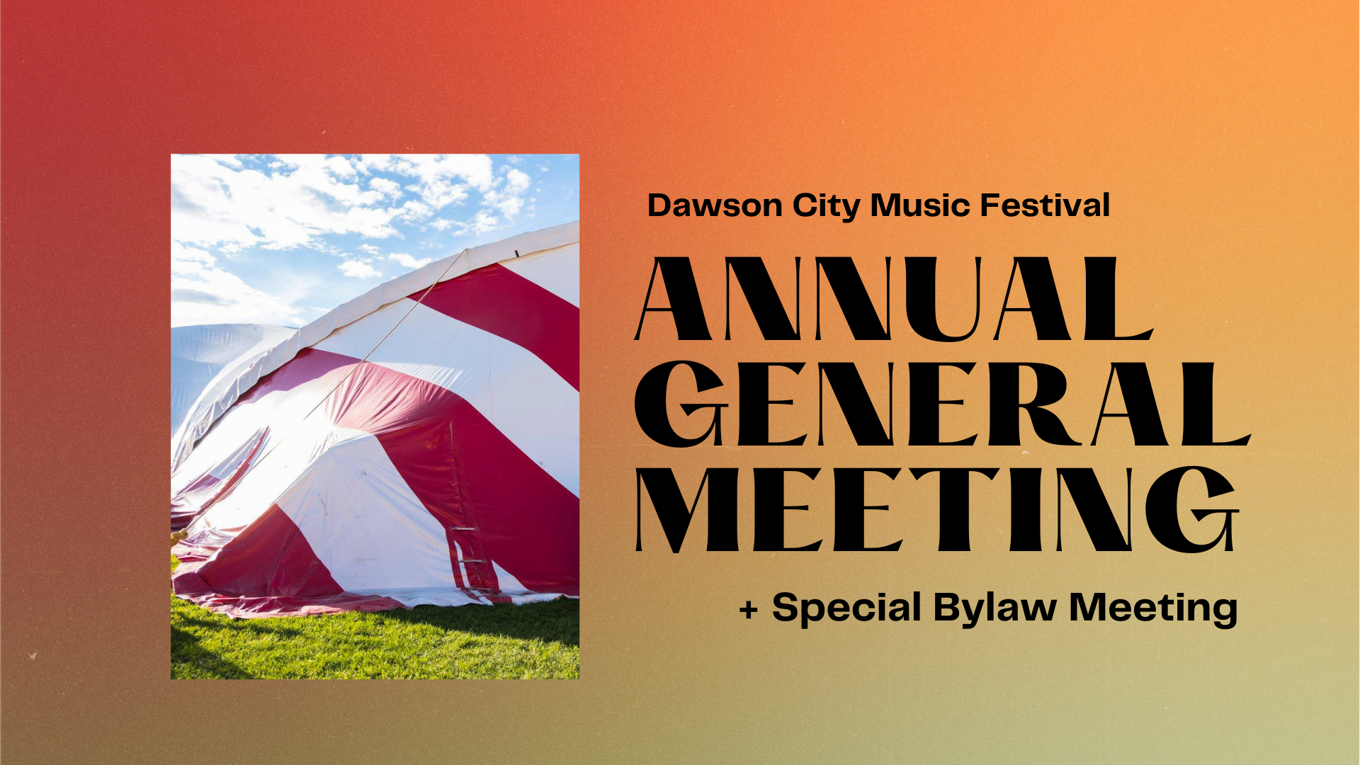 dawson city music festival Annual General Meeting poster